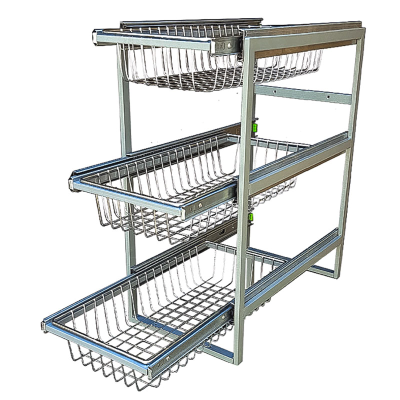 سبد بغل ریل کف ثابت سه طبقه یونیت 30